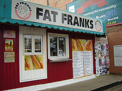 Fat Franks on Whyte Ave is closed, and it was still closed at 1PM. Fat Franks is closed!