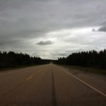 The empty road to Nordegg