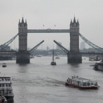 Tower Bridge with Bascules Opening London