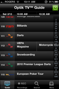 Optik TV iPhone App