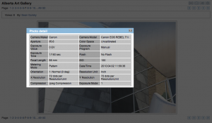 Gallery3 EXIF Info Modal